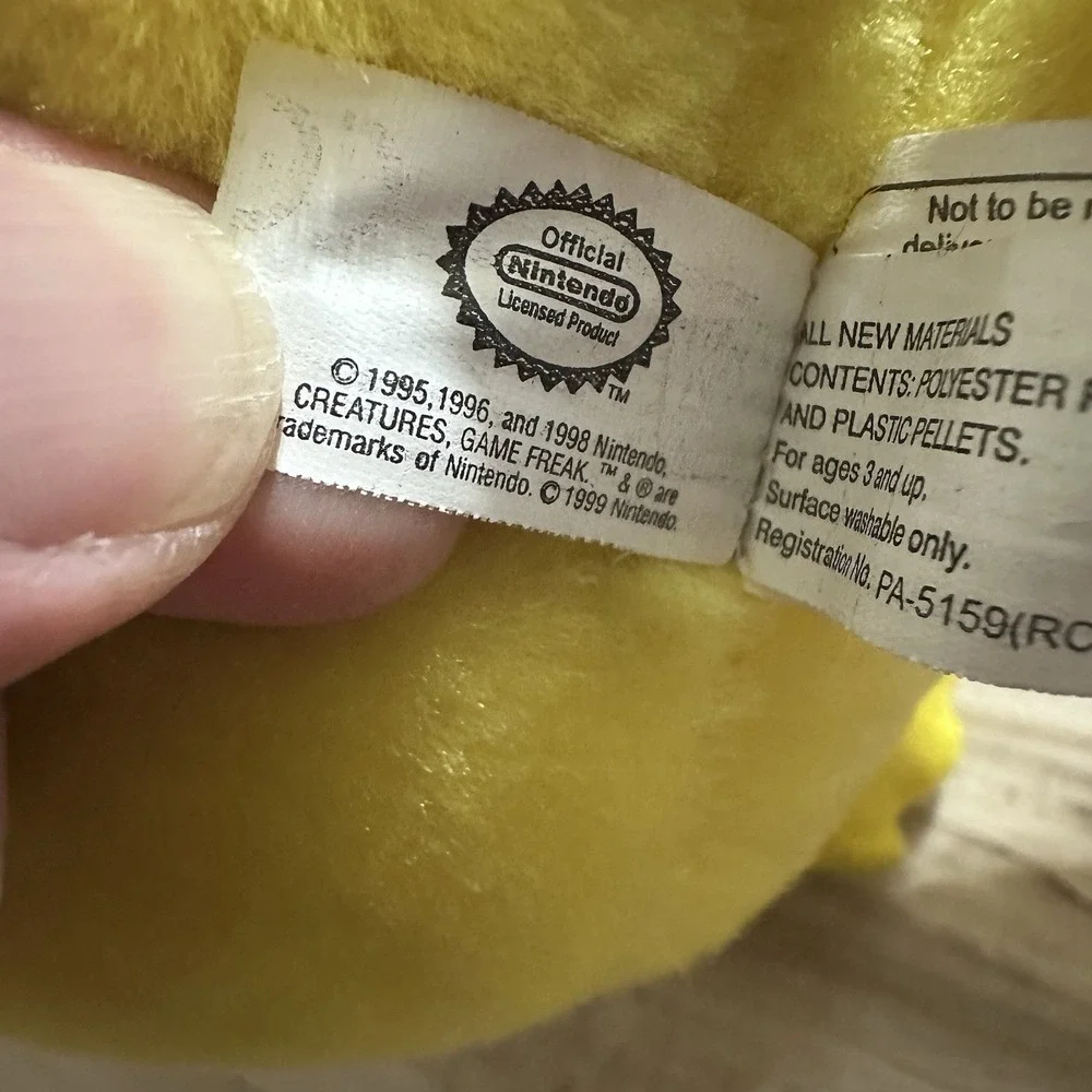 Vintage 1999 Pikachu Plush Toy Large Pokemon Jumbo Nintendo‎ Play By Play 15in
